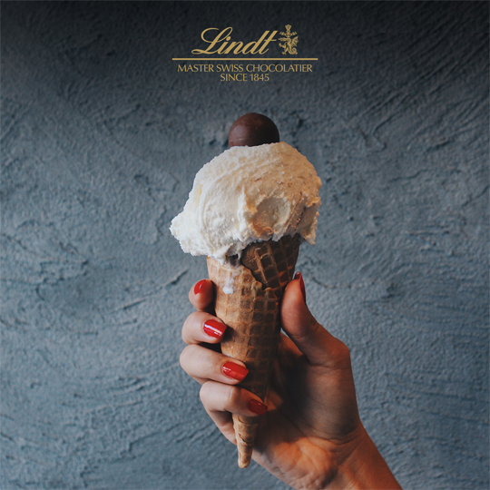 social media photoshoot, woman holding an icecream
