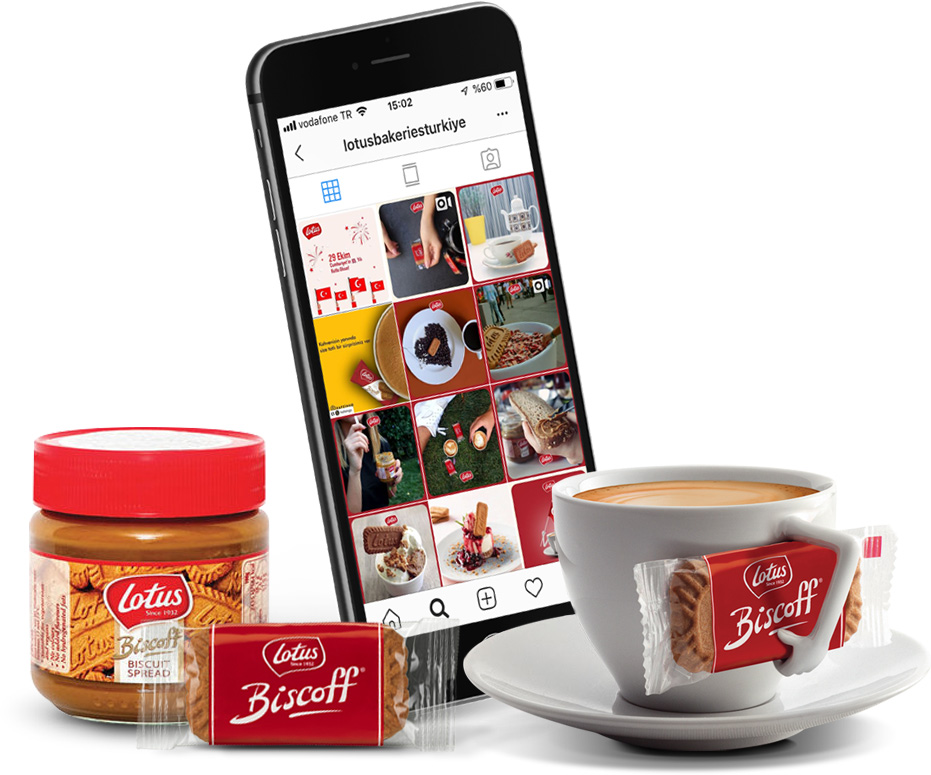 lotus biscoff social media communication creative visual