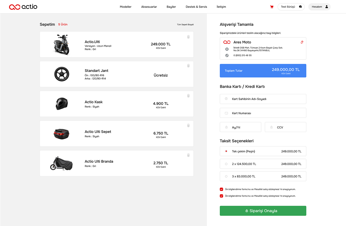 Actio Mobilite E-Commerce Website