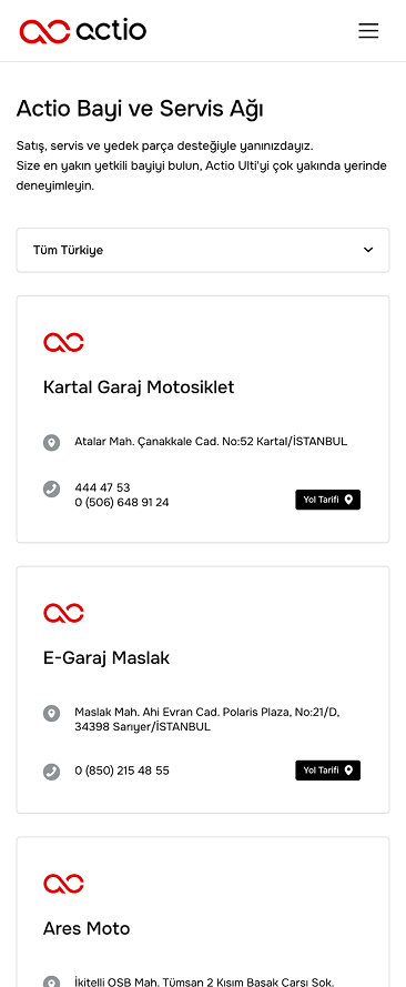 Actio Mobilite E-Commerce Website