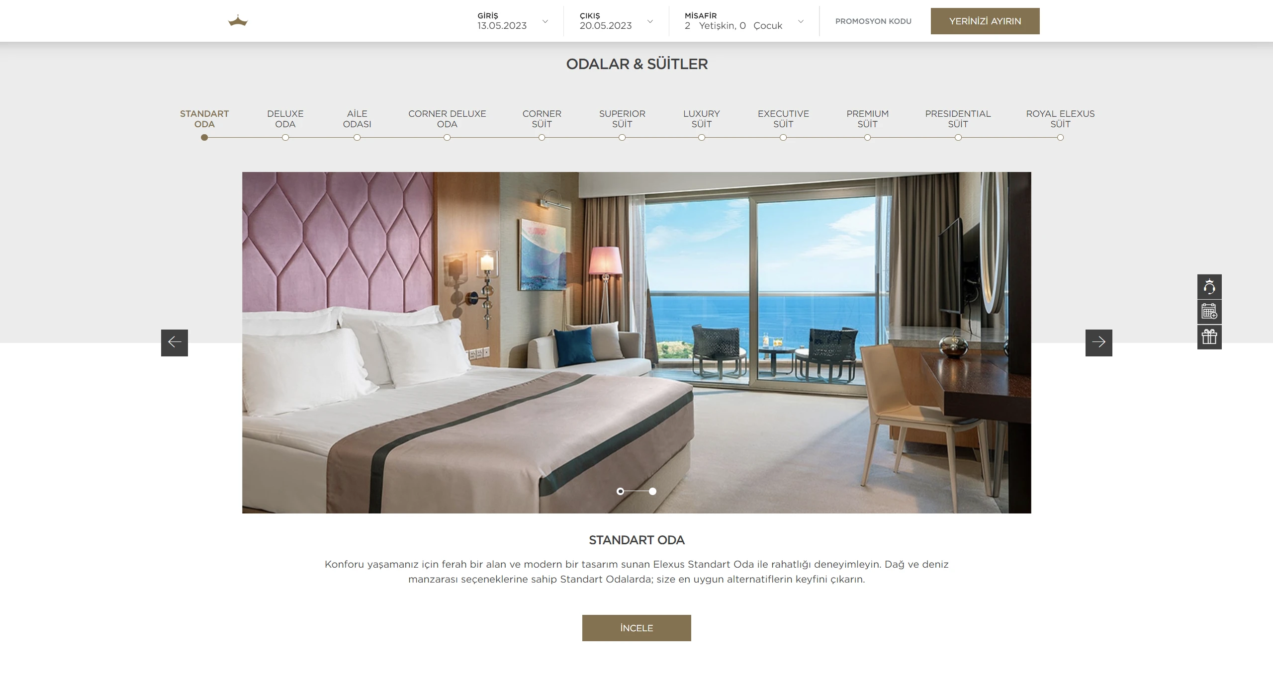 Elexus Hotel Corporate Website