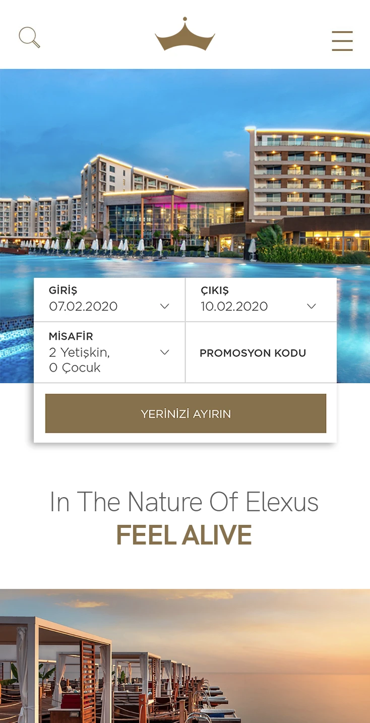 Elexus Hotel Corporate Website