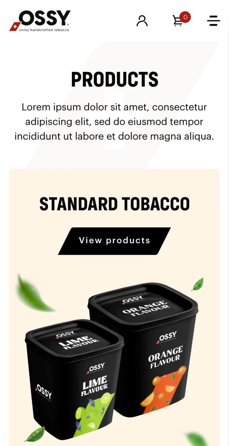 Ossy Smoke E-Commerce Website